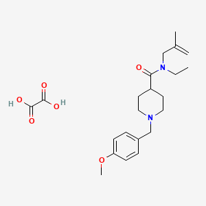 molecular formula C22H32N2O6 B3950475 N-ethyl-1-[(4-methoxyphenyl)methyl]-N-(2-methylprop-2-enyl)piperidine-4-carboxamide;oxalic acid 