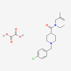 1-[(4-chlorophenyl)methyl]-N-ethyl-N-(2-methylprop-2-enyl)piperidine-4-carboxamide;oxalic acid