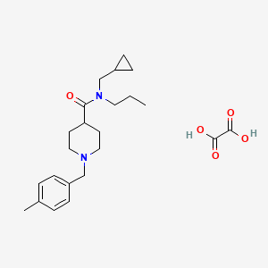 molecular formula C23H34N2O5 B3950498 N-(cyclopropylmethyl)-1-[(4-methylphenyl)methyl]-N-propylpiperidine-4-carboxamide;oxalic acid 