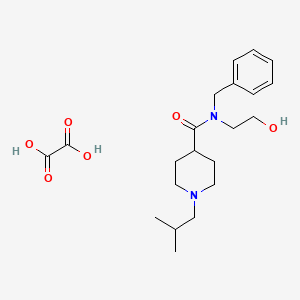 molecular formula C21H32N2O6 B3950509 N-benzyl-N-(2-hydroxyethyl)-1-isobutyl-4-piperidinecarboxamide ethanedioate (salt) 