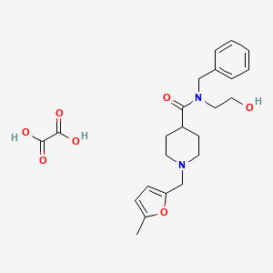 molecular formula C23H30N2O7 B3950517 N-benzyl-N-(2-hydroxyethyl)-1-[(5-methyl-2-furyl)methyl]-4-piperidinecarboxamide ethanedioate (salt) 