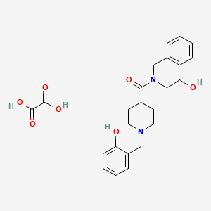 N-benzyl-N-(2-hydroxyethyl)-1-[(2-hydroxyphenyl)methyl]piperidine-4-carboxamide;oxalic acid