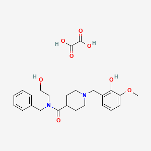 molecular formula C25H32N2O8 B3950558 N-benzyl-N-(2-hydroxyethyl)-1-(2-hydroxy-3-methoxybenzyl)-4-piperidinecarboxamide ethanedioate (salt) 