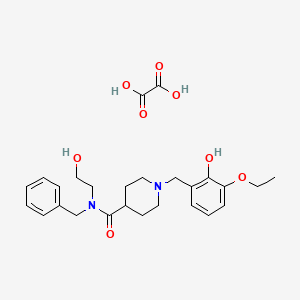 molecular formula C26H34N2O8 B3950579 N-benzyl-1-[(3-ethoxy-2-hydroxyphenyl)methyl]-N-(2-hydroxyethyl)piperidine-4-carboxamide;oxalic acid 