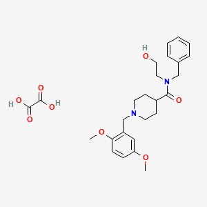 molecular formula C26H34N2O8 B3950599 N-benzyl-1-[(2,5-dimethoxyphenyl)methyl]-N-(2-hydroxyethyl)piperidine-4-carboxamide;oxalic acid 