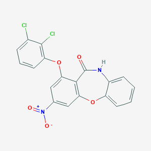 molecular formula C19H10Cl2N2O5 B395060 1-(2,3-dichlorophenoxy)-3-nitrodibenzo[b,f][1,4]oxazepin-11(10H)-one 