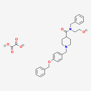 molecular formula C31H36N2O7 B3950614 N-benzyl-1-[4-(benzyloxy)benzyl]-N-(2-hydroxyethyl)-4-piperidinecarboxamide ethanedioate (salt) 