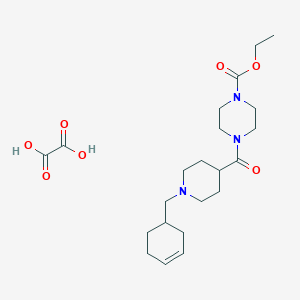 molecular formula C22H35N3O7 B3950624 ethyl 4-{[1-(3-cyclohexen-1-ylmethyl)-4-piperidinyl]carbonyl}-1-piperazinecarboxylate oxalate 