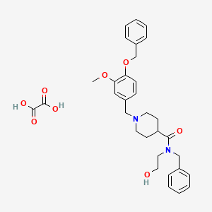 molecular formula C32H38N2O8 B3950628 N-benzyl-N-(2-hydroxyethyl)-1-[(3-methoxy-4-phenylmethoxyphenyl)methyl]piperidine-4-carboxamide;oxalic acid 