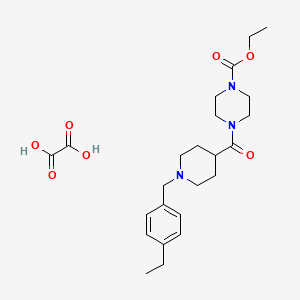 molecular formula C24H35N3O7 B3950637 Ethyl 4-[1-[(4-ethylphenyl)methyl]piperidine-4-carbonyl]piperazine-1-carboxylate;oxalic acid 