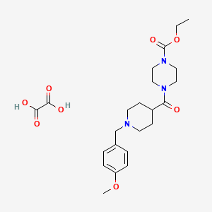 molecular formula C23H33N3O8 B3950651 ethyl 4-{[1-(4-methoxybenzyl)-4-piperidinyl]carbonyl}-1-piperazinecarboxylate oxalate 