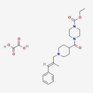 molecular formula C25H35N3O7 B3950666 ethyl 4-{[1-(2-methyl-3-phenyl-2-propen-1-yl)-4-piperidinyl]carbonyl}-1-piperazinecarboxylate oxalate 