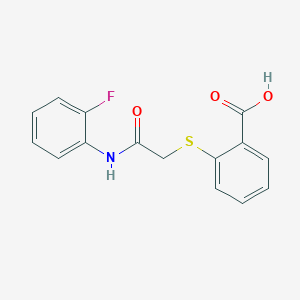 molecular formula C15H12FNO3S B395067 2-({2-[(2-氟苯基)氨基]-2-氧代乙基}硫代)苯甲酸 CAS No. 385382-63-8