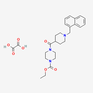 molecular formula C26H33N3O7 B3950675 ethyl 4-{[1-(1-naphthylmethyl)-4-piperidinyl]carbonyl}-1-piperazinecarboxylate oxalate 