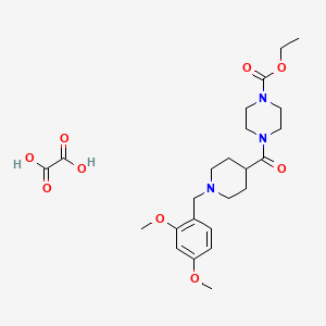 molecular formula C24H35N3O9 B3950689 ethyl 4-{[1-(2,4-dimethoxybenzyl)-4-piperidinyl]carbonyl}-1-piperazinecarboxylate oxalate 