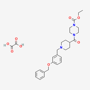 molecular formula C29H37N3O8 B3950706 ethyl 4-({1-[3-(benzyloxy)benzyl]-4-piperidinyl}carbonyl)-1-piperazinecarboxylate oxalate 