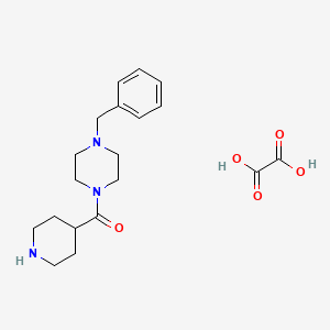 molecular formula C19H27N3O5 B3950714 1-benzyl-4-(4-piperidinylcarbonyl)piperazine oxalate 