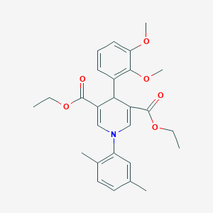 molecular formula C27H31NO6 B395073 Diethyl 4-(2,3-dimethoxyphenyl)-1-(2,5-dimethylphenyl)-1,4-dihydropyridine-3,5-dicarboxylate 