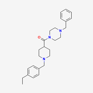 molecular formula C26H35N3O B3950735 1-benzyl-4-{[1-(4-ethylbenzyl)-4-piperidinyl]carbonyl}piperazine 