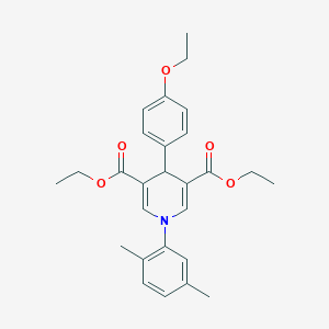 molecular formula C27H31NO5 B395076 Diethyl 1-(2,5-dimethylphenyl)-4-(4-ethoxyphenyl)-1,4-dihydropyridine-3,5-dicarboxylate 