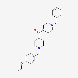 molecular formula C26H35N3O2 B3950765 1-benzyl-4-{[1-(4-ethoxybenzyl)-4-piperidinyl]carbonyl}piperazine 