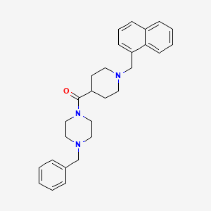 molecular formula C28H33N3O B3950769 1-benzyl-4-{[1-(1-naphthylmethyl)-4-piperidinyl]carbonyl}piperazine 