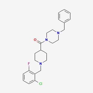 molecular formula C24H29ClFN3O B3950775 (4-Benzylpiperazin-1-yl)[1-(2-chloro-6-fluorobenzyl)piperidin-4-yl]methanone 