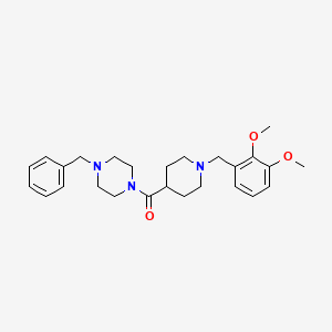 molecular formula C26H35N3O3 B3950776 1-benzyl-4-{[1-(2,3-dimethoxybenzyl)-4-piperidinyl]carbonyl}piperazine 