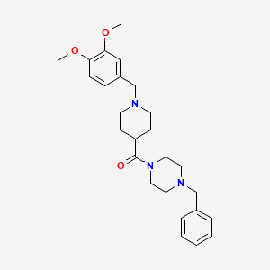 1-benzyl-4-{[1-(3,4-dimethoxybenzyl)-4-piperidinyl]carbonyl}piperazine