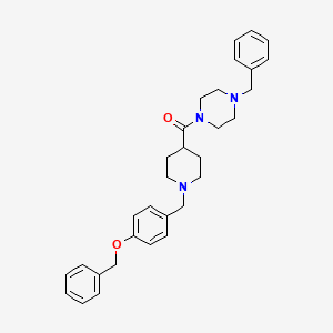 molecular formula C31H37N3O2 B3950803 1-benzyl-4-({1-[4-(benzyloxy)benzyl]-4-piperidinyl}carbonyl)piperazine 