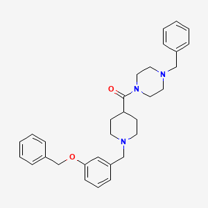 molecular formula C31H37N3O2 B3950811 1-benzyl-4-({1-[3-(benzyloxy)benzyl]-4-piperidinyl}carbonyl)piperazine 