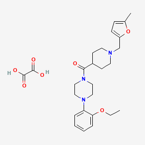 [4-(2-Ethoxyphenyl)piperazin-1-yl]-[1-[(5-methylfuran-2-yl)methyl]piperidin-4-yl]methanone;oxalic acid