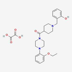 [4-(2-Ethoxyphenyl)piperazin-1-yl]-[1-[(2-hydroxyphenyl)methyl]piperidin-4-yl]methanone;oxalic acid