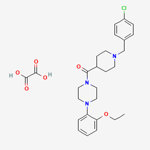 molecular formula C27H34ClN3O6 B3950849 1-{[1-(4-chlorobenzyl)-4-piperidinyl]carbonyl}-4-(2-ethoxyphenyl)piperazine oxalate 