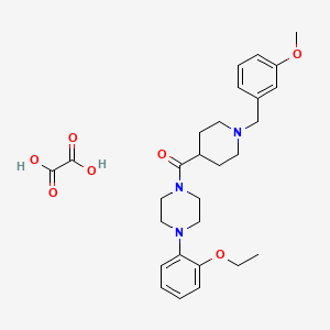 molecular formula C28H37N3O7 B3950853 1-(2-ethoxyphenyl)-4-{[1-(3-methoxybenzyl)-4-piperidinyl]carbonyl}piperazine oxalate 