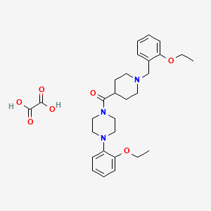 molecular formula C29H39N3O7 B3950860 [1-[(2-Ethoxyphenyl)methyl]piperidin-4-yl]-[4-(2-ethoxyphenyl)piperazin-1-yl]methanone;oxalic acid 