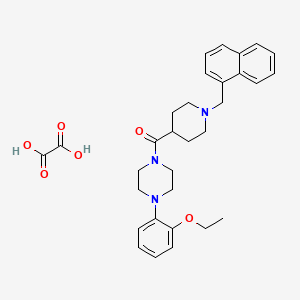 molecular formula C31H37N3O6 B3950878 1-(2-ethoxyphenyl)-4-{[1-(1-naphthylmethyl)-4-piperidinyl]carbonyl}piperazine oxalate 