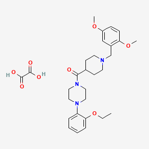 molecular formula C29H39N3O8 B3950881 1-{[1-(2,5-dimethoxybenzyl)-4-piperidinyl]carbonyl}-4-(2-ethoxyphenyl)piperazine oxalate 