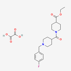 molecular formula C23H31FN2O7 B3950894 ethyl 1-{[1-(4-fluorobenzyl)-4-piperidinyl]carbonyl}-4-piperidinecarboxylate oxalate 