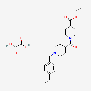 molecular formula C25H36N2O7 B3950895 ethyl 1-{[1-(4-ethylbenzyl)-4-piperidinyl]carbonyl}-4-piperidinecarboxylate oxalate 