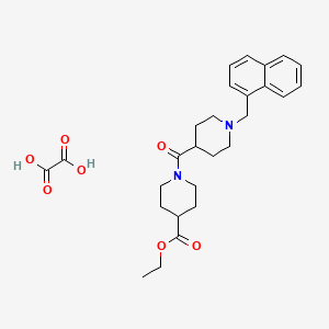 molecular formula C27H34N2O7 B3950901 Ethyl 1-[1-(naphthalen-1-ylmethyl)piperidine-4-carbonyl]piperidine-4-carboxylate;oxalic acid 