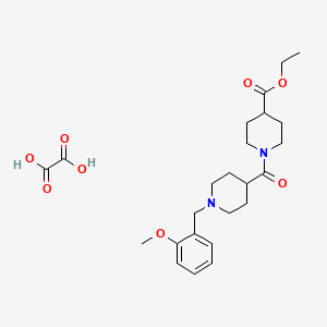 Ethyl 1-[1-[(2-methoxyphenyl)methyl]piperidine-4-carbonyl]piperidine-4-carboxylate;oxalic acid