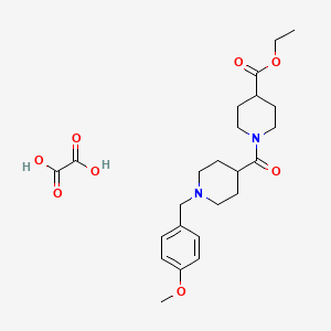 Ethyl 1-[1-[(4-methoxyphenyl)methyl]piperidine-4-carbonyl]piperidine-4-carboxylate;oxalic acid