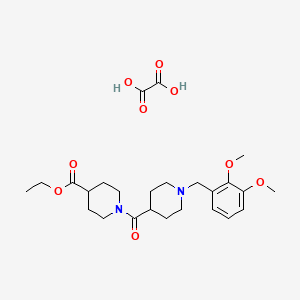 molecular formula C25H36N2O9 B3950918 Ethyl 1-[1-[(2,3-dimethoxyphenyl)methyl]piperidine-4-carbonyl]piperidine-4-carboxylate;oxalic acid 