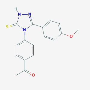 1-{4-[3-(4-methoxyphenyl)-5-thioxo-1,5-dihydro-4H-1,2,4-triazol-4-yl]phenyl}ethanone