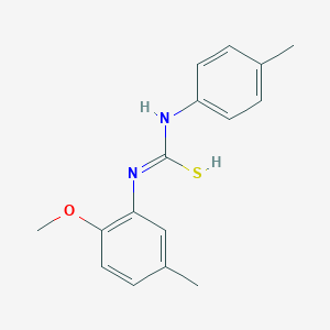 molecular formula C16H18N2OS B395097 N'-(2-methoxy-5-methylphenyl)-N-(4-methylphenyl)carbamimidothioic acid 