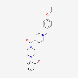 molecular formula C25H32FN3O2 B3950974 [1-(4-Ethoxybenzyl)piperidin-4-yl][4-(2-fluorophenyl)piperazin-1-yl]methanone 