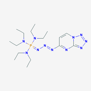 molecular formula C16H32N11P B395100 Tetrazolo[1,5-a]pyrimidine, 7-[3-tris(diethylamino)phosphanilydene-1-triazenyl]- 