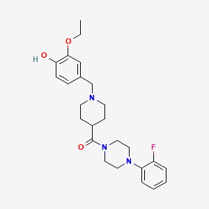 molecular formula C25H32FN3O3 B3951006 2-ethoxy-4-[(4-{[4-(2-fluorophenyl)-1-piperazinyl]carbonyl}-1-piperidinyl)methyl]phenol 