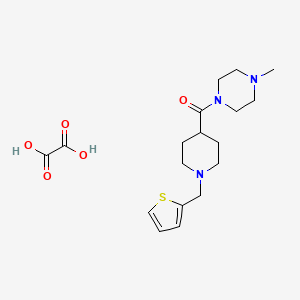 molecular formula C18H27N3O5S B3951016 (4-Methylpiperazin-1-yl)-[1-(thiophen-2-ylmethyl)piperidin-4-yl]methanone;oxalic acid 